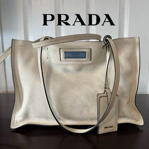 PRADA Glace Calf Etiquette
Tote Bag